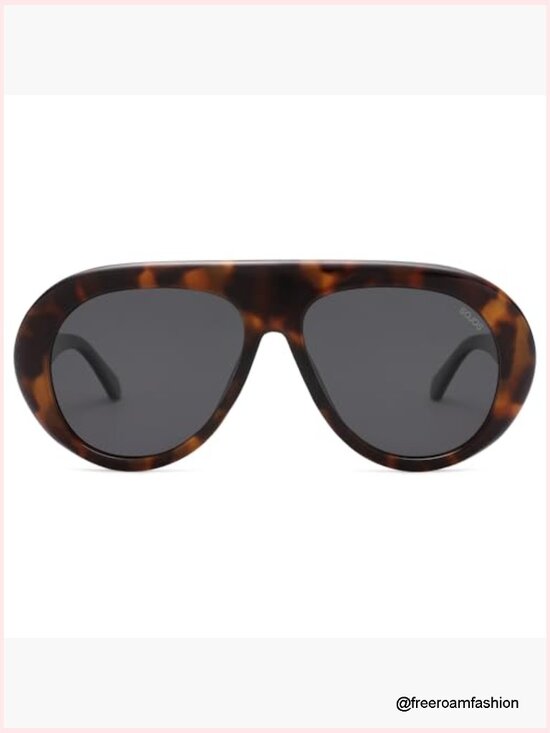 Oversized Polarized Aviator Sunglasses UV Protection Retro main image 4